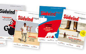 Cover mehrerer Südwind Magazine