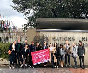 Südwind-Jugenddelegation für ein globales Lieferkettengesetz beim Menschenrechtsrat in Genf